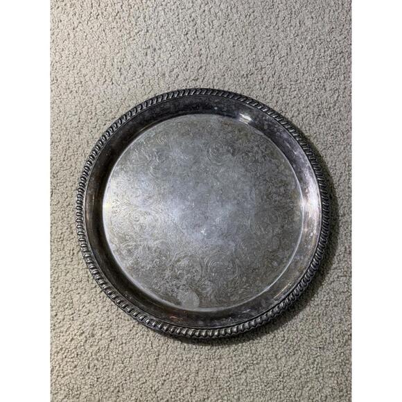 Other - Vintage round silverplate serving tray by Fenton Silversmiths Ltd, Canada.